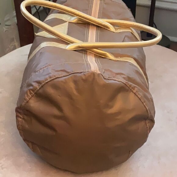 Y2K VTG *GUESS* Bronze Gold Weekender Overnight School Duffle Bag - Picture 5 of 12